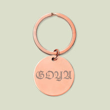 Load image into Gallery viewer, rose gold stainless steel keychain (engraved).
