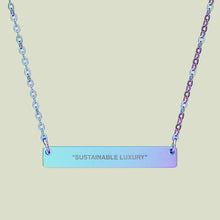 Load image into Gallery viewer, sustainable luxury engraved bar chain.
