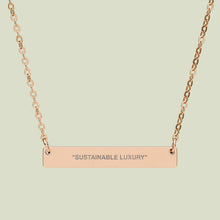 Load image into Gallery viewer, sustainable luxury engraved bar chain.
