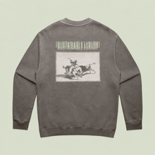 Load image into Gallery viewer, GOYA VZN SZN 3 - "BULL V2" RECYCLED POLY FADED CREWNECK
