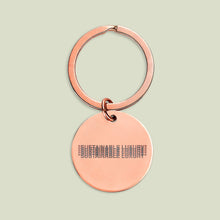 Load image into Gallery viewer, rose gold stainless steel keychain (engraved).

