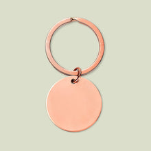 Load image into Gallery viewer, rose gold stainless steel keychain (engraved).
