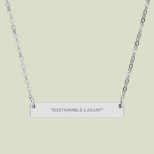 Load image into Gallery viewer, sustainable luxury engraved bar chain.

